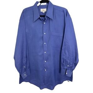 Louis Roth Men's 16.5, 32/33 100% 2 Ply Cotton Button Front L/S Shirt